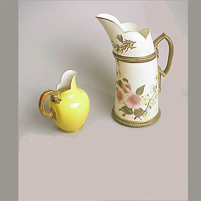 Lot 669 - Group of Three Royal Worcester Gilt-Decorated...