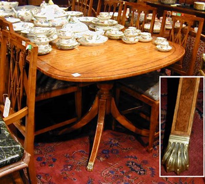 Lot 262 - Regency Style Banded Mahogany Double-Pedestal...