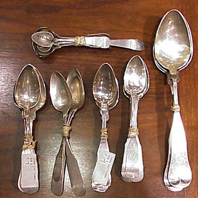 Lot 469 - Miscellaneous Group of Coin Silver Flatware...