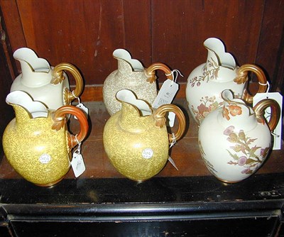 Lot 683 - Group of Six Royal Worcester Gilt-Decorated...