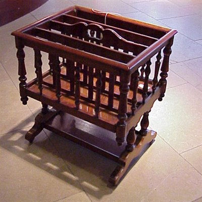 Lot 278 - Victorian Mahogany Canterbury With turned...