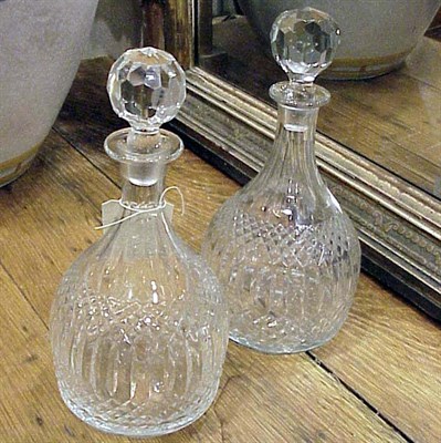 Lot 476 - Pair of Cut Glass Decanters