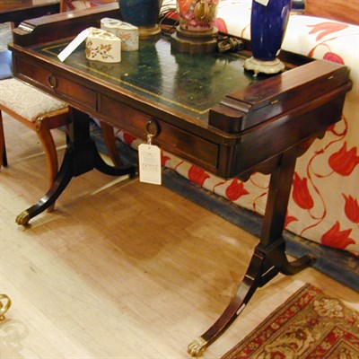 Lot 570 - Regency Style Leather Inset Mahogany Writing Desk