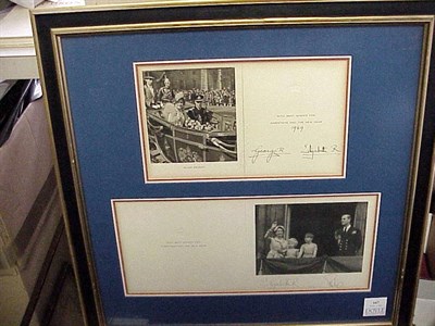 Lot 167 - [AUTOGRAPHS] GEORGE V AND ELIZABETH OF ENGLAND....