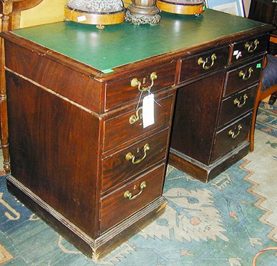 Lot 449 - Georgian Style Leather-Inset Mahogany...