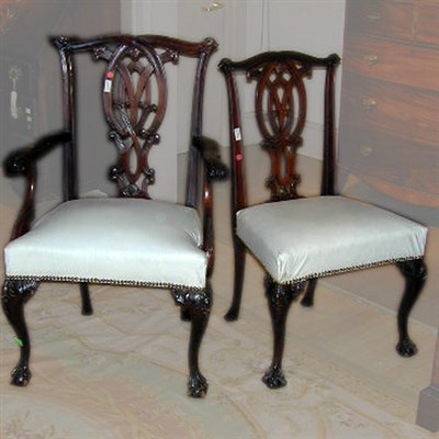 Lot 217 - Set of Eight George II Style Leather...
