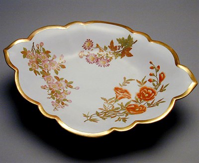 Lot 731 - Royal Worcester Gilt-Decorated Porcelain Cake...