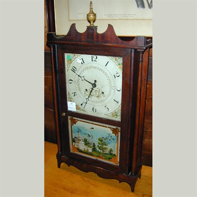 Lot 393 - Federal Mahogany Pillar and Scroll Mantel...