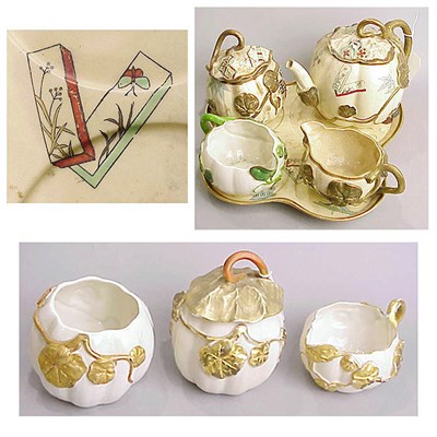 Lot 720 - Royal Worcester Gilt-Decorated Partial Tea Set...