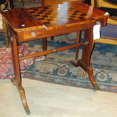 Lot 369 - Regency Style Mahogany Backgammon Table With...