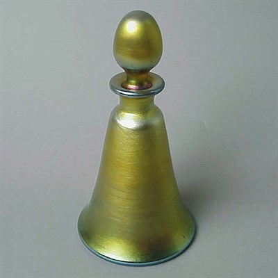 Lot 225 - Steuben Aurene Glass Perfume Bottle Of trumpet...