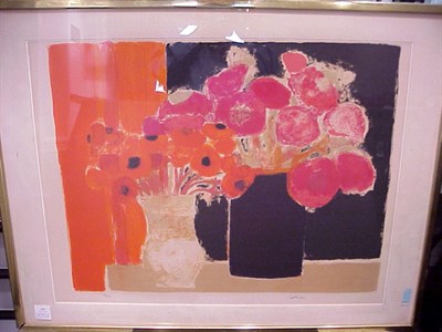 Lot 115 - Bernard Cathelin [BOUQUET DE FLEURS] Color...