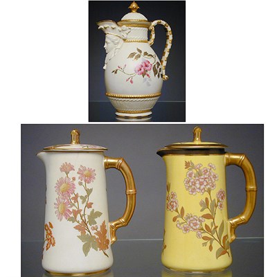 Lot 714 - Group of Six Royal Worcester Porcelain Coffee...