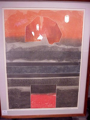 Lot 102 - Gabor Peterdi GRAY HORIZONS Color monotype,...