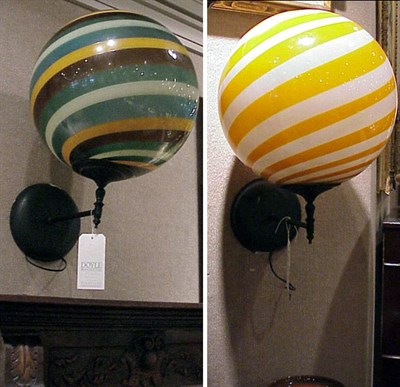 Lot 400 - Three Glass Sconces