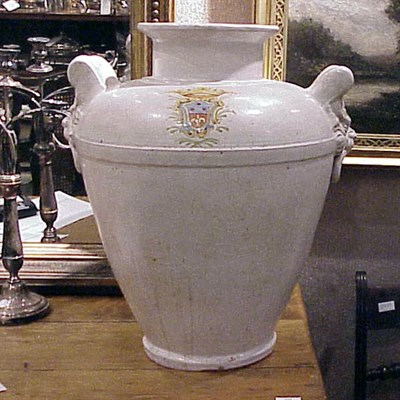 Lot 633 - Continental Faience Urn