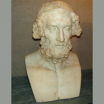 Lot 105 - Marble Bust of a Classical Philosopher Signed...