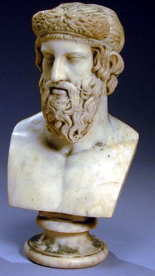 Lot 107 - Marble Bust of a Classical God Raised on a...