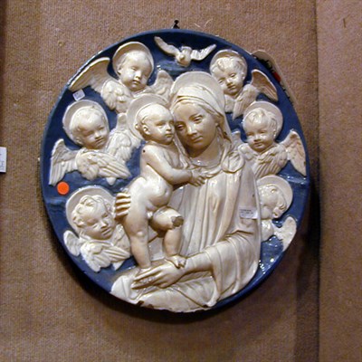 Lot 116 - Glazed Earthenware Relief After Della Robbia...