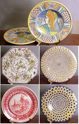 Lot 331 - Group of Six Continental Faience Plates