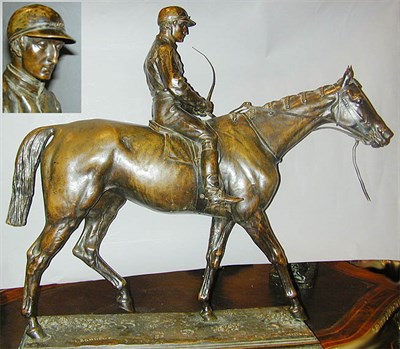 Lot 114 - Bronze Sculpture of a Mounted Jockey After a...