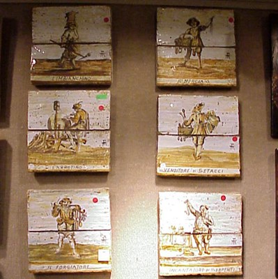 Lot 185 - Group of Six Continental Faience Tiles