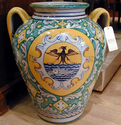Lot 480 - Two Similar Continental Faience Urns