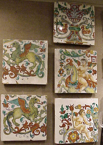 Lot 176 - Group of Five Continental Faience Tiles