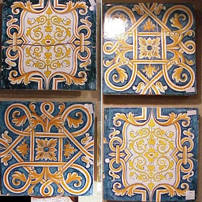 Lot 182 - Group of Four Continental Faience Tiles