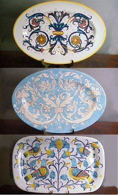 Lot 330 - Group of Three Continental Faience Platters