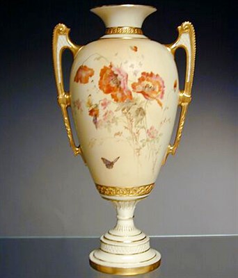 Lot 681 - Royal Worcester Gilt-Decorated Two-Handled...