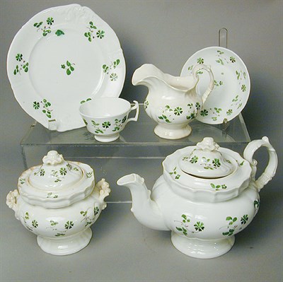 Lot 421 - English Porcelain Partial Tea Service...