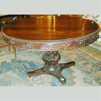 Lot 692 - Anglo-Indian Rosewood Center Table