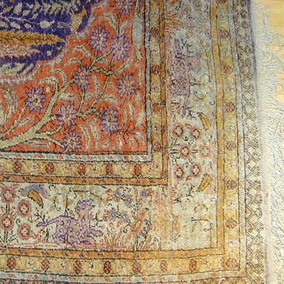 Lot 750 - Kayseri Silk Prayer Rug Central Anatolia,...