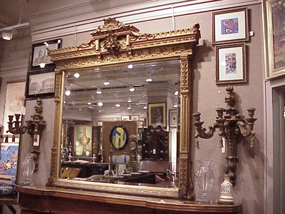 Lot 632 - Pair of Victorian Gilt-Decorated Mirrors