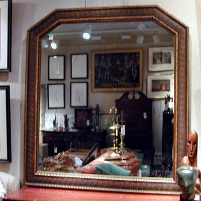 Lot 679 - Gilt-Decorated Mirror