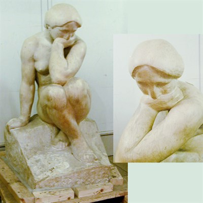 Lot 123 - Marble Sculpture Study of a Woman Attilio...