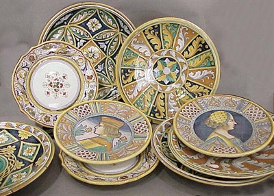 Lot 274 - Group of Nine Continental Faience Plates