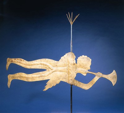Lot 256 - Gilded Sheet Metal Archangel Gabriel...