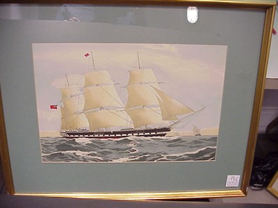 Lot 88 - Artist Unknown [BOATS AT SEA] Two hand-colored...