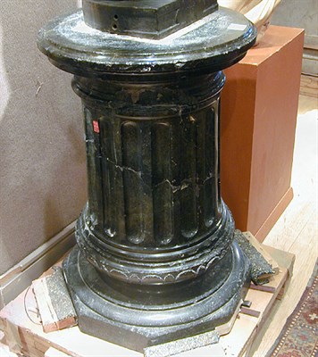 Lot 126 - Verde Antico Marble Pedestal With twist carved...