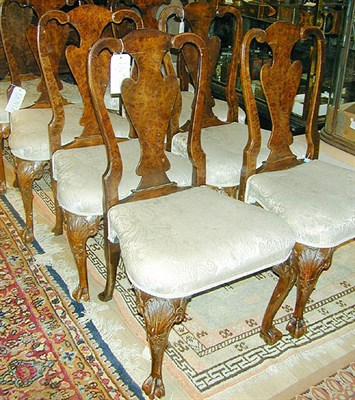 Lot 371 - Set of Eight George III Style Walnut Dining...