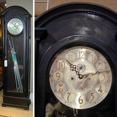 Lot 338 - Victorian Painted Tall Case Clock
