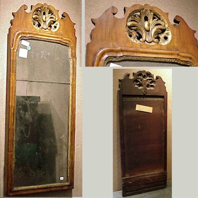 Lot 395 - Chippendale Walnut Looking Glass Late 18th...