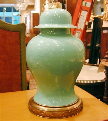 Lot 457 - Oriental Style Glazed Ceramic Ginger Jar