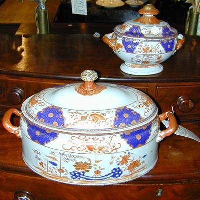Lot 340 - Chinese Export Porcelain Game Tureen and...