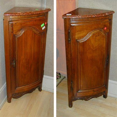 Lot 525 - Pair of Provincial Louis XV Style Marble Top...