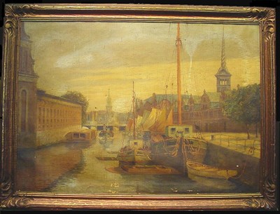 Lot 29 - Georg Gundorff Danish, b. 1876 CANAL IN...