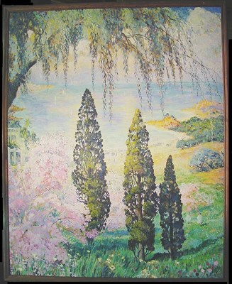 Lot 12 - 20th Century School HILLSIDES IN BLOOM ALONG...