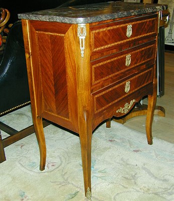 Lot 618 - Louis XVI Style Marble Top Gilt-Bronze Mounted...